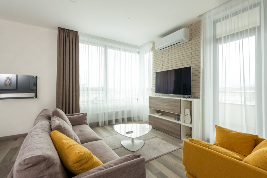 Air conditioning installed in a modern London living room