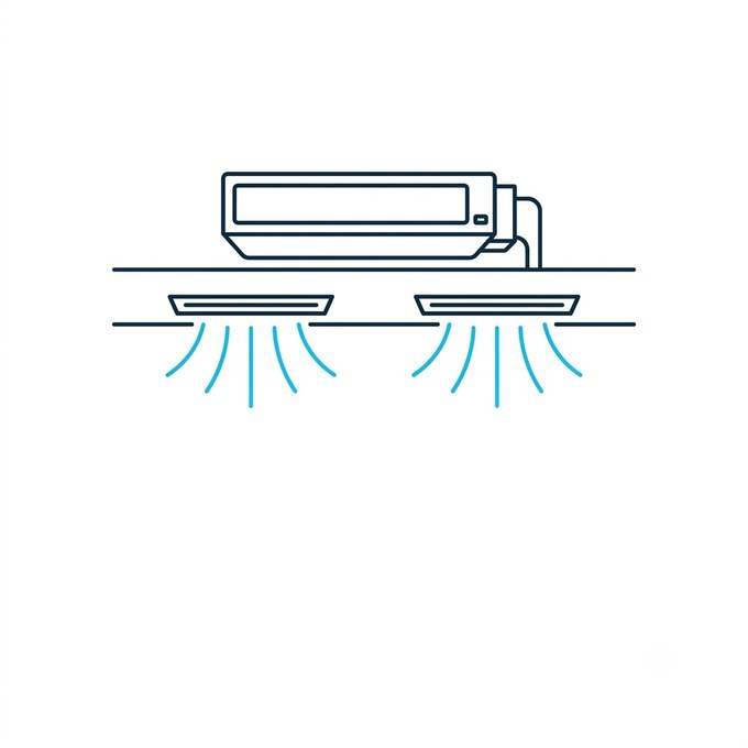 Ducted and concealed ceiling air conditioning unit